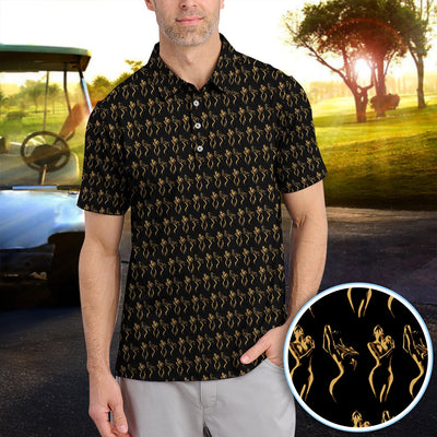 Sexy Pattern Golf Polos, Crazy Golf Shirt For Golfer, Golf Gift For Men