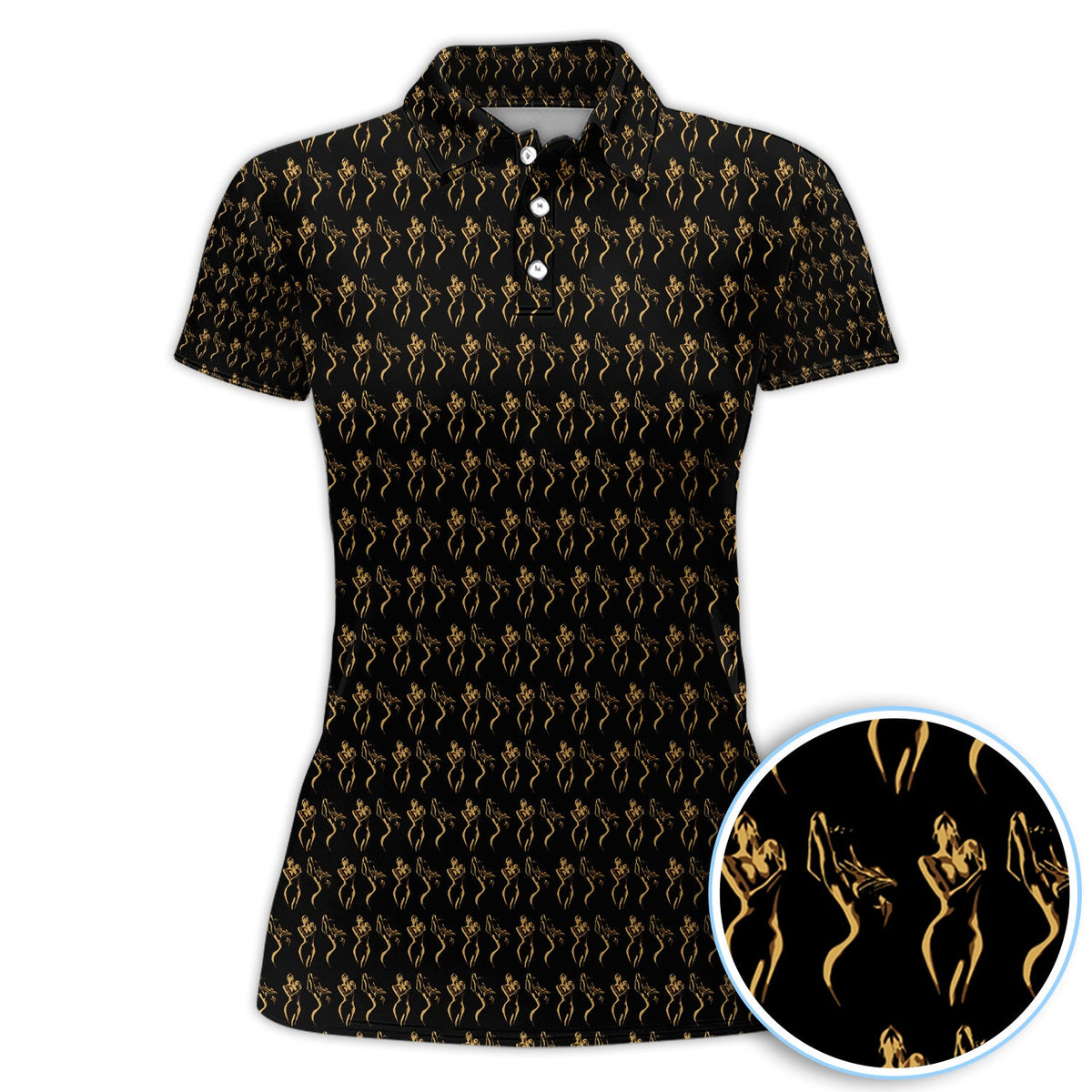 Sexy Pattern Golf Polos, Crazy Golf Shirt For Golfer, Golf Gift For Men