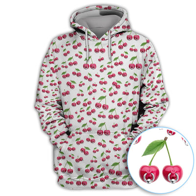 Cherry Pattern Golf Shirt, Crazy Golf Polos For Men, Funny Golf Gift For Hunter