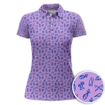 The Coastal Ringer Performance Golf Polos For Golfer, Crazy Pattern Golf Shirt, Golf Gift For Men