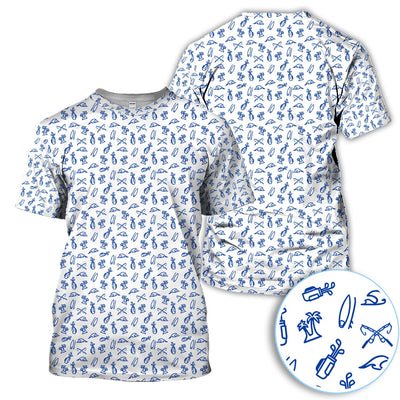 The Coastal Ringer Performance Golf Polos For Golfer, Crazy Pattern Golf Shirt, Golf Gift For Men