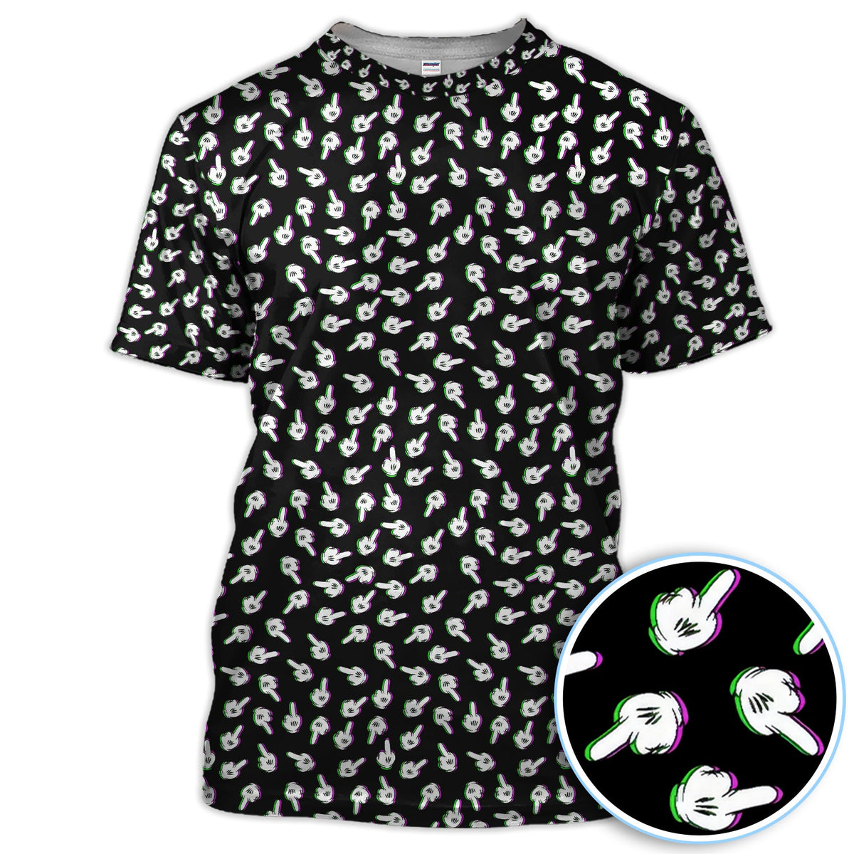 Funny Finger Pattern Golf Shirt, Crazy Golf Polos For Golfer, Golf Outfit For Men