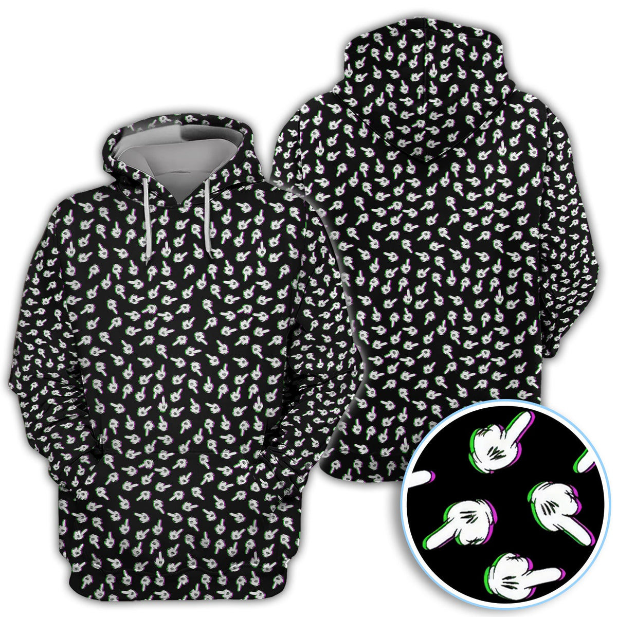 Funny Finger Pattern Golf Shirt, Crazy Golf Polos For Golfer, Golf Outfit For Men