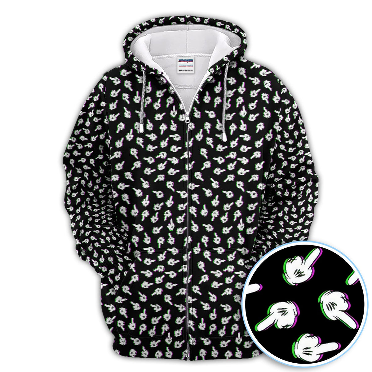 Funny Finger Pattern Golf Shirt, Crazy Golf Polos For Golfer, Golf Outfit For Men
