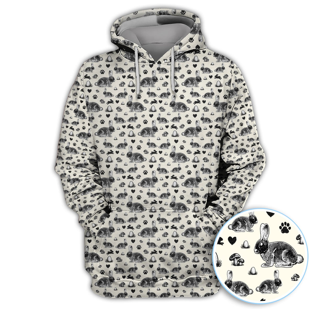 Funny Easter Bunny Pattern Golf Shirt For Men, Easter Day Golf Polos For Golfer, Easter Golf Gif