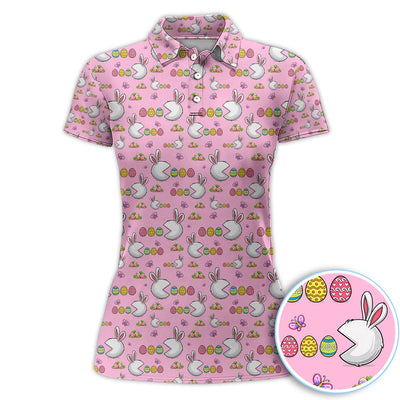 Easter Bunny Fun Pattern Golf Shirt for Men, Festive Easter Golf Polo, Perfect Gift for Golf Lovers