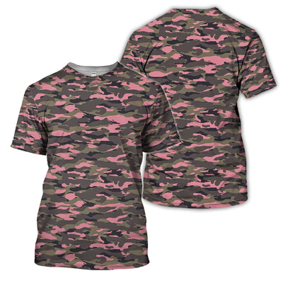 Pink Camo Pattern Golf Shirt, Crazy Golf Polos For Golfer, Men Golf Gift
