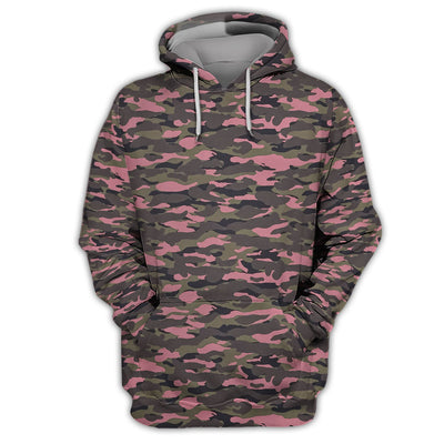 Pink Camo Pattern Golf Shirt, Crazy Golf Polos For Golfer, Men Golf Gift