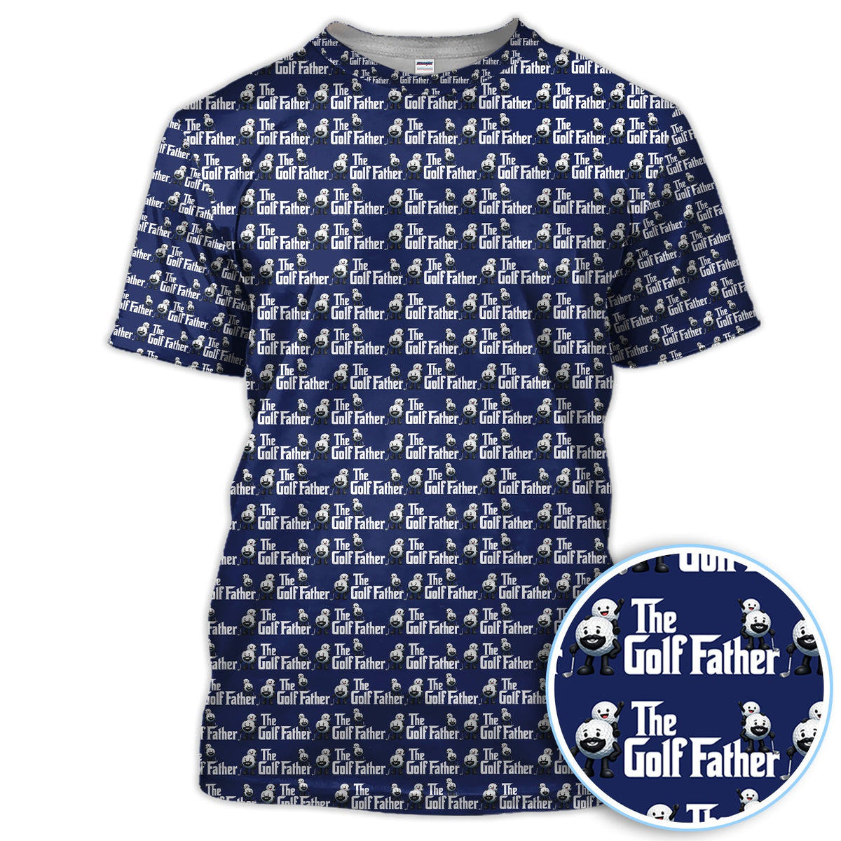 The Golf Father Pattern Golf Polos, Funny Golf Dad Shirt For Father Day
