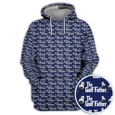 The Golf Father Pattern Golf Polos, Funny Golf Dad Shirt For Father Day