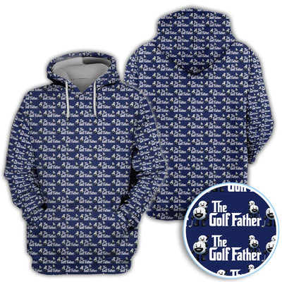 The Golf Father Pattern Golf Polos, Funny Golf Dad Shirt For Father Day