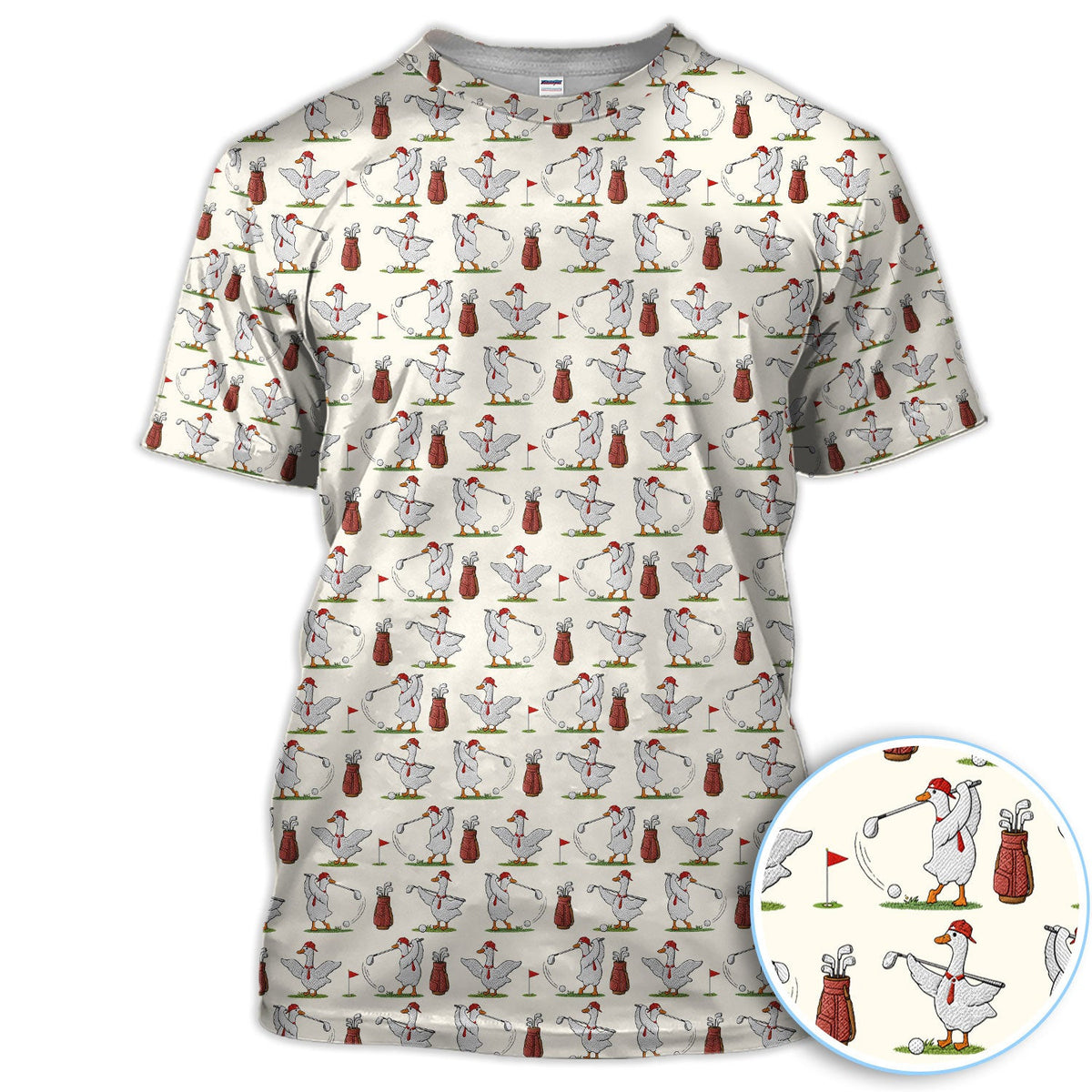 Goose Golf Polos For Golfer, Funny Pattern Golf Shirt, Golf Gift For Men