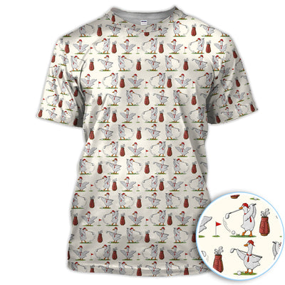 Goose Golf Polos For Golfer, Funny Pattern Golf Shirt, Golf Gift For Men