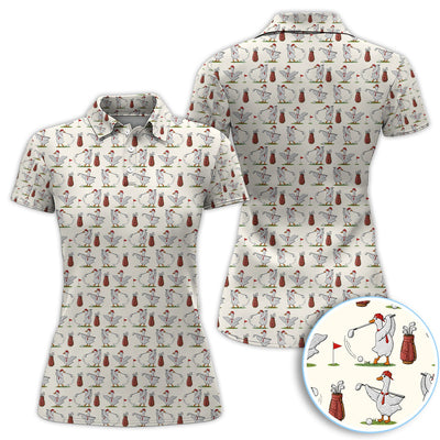 Goose Golf Polos For Golfer, Funny Pattern Golf Shirt, Golf Gift For Men