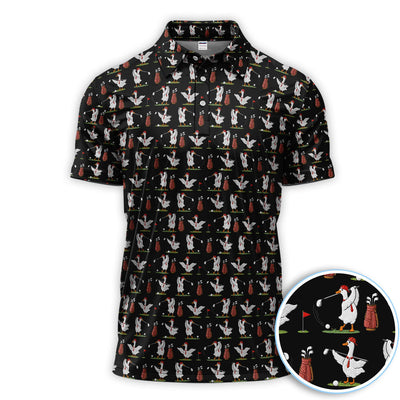 Goose Golf Polos For Golfer, Funny Pattern Golf Shirt, Golf Gift For Men