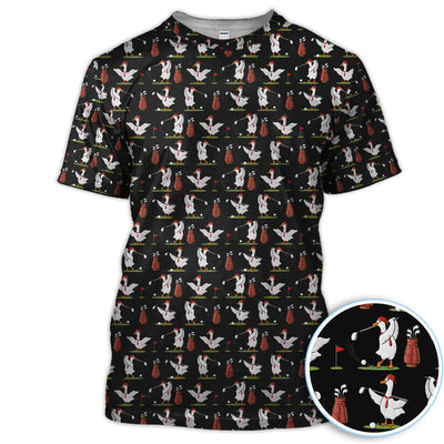 Goose Golf Polos For Golfer, Funny Pattern Golf Shirt, Golf Gift For Men