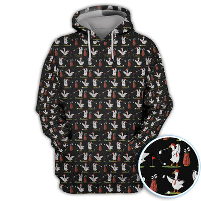 Goose Golf Polos For Golfer, Funny Pattern Golf Shirt, Golf Gift For Men