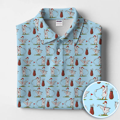 Goose Golf Polos For Golfer, Funny Pattern Golf Shirt, Golf Gift For Men