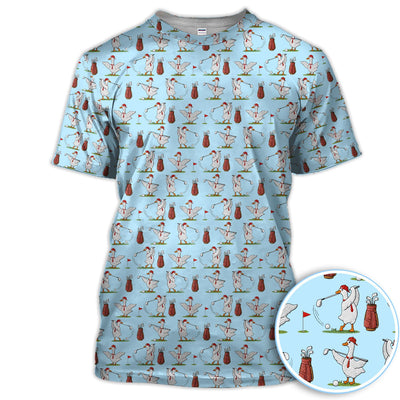 Goose Golf Polos For Golfer, Funny Pattern Golf Shirt, Golf Gift For Men