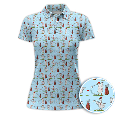 Goose Golf Polos For Golfer, Funny Pattern Golf Shirt, Golf Gift For Men
