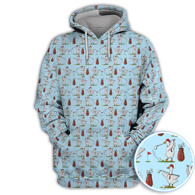 Goose Golf Polos For Golfer, Funny Pattern Golf Shirt, Golf Gift For Men