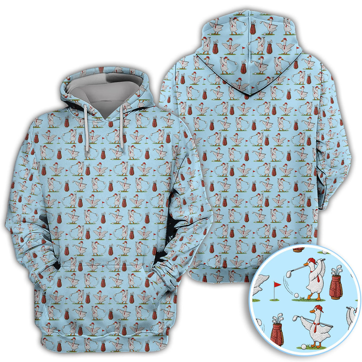 Goose Golf Polos For Golfer, Funny Pattern Golf Shirt, Golf Gift For Men