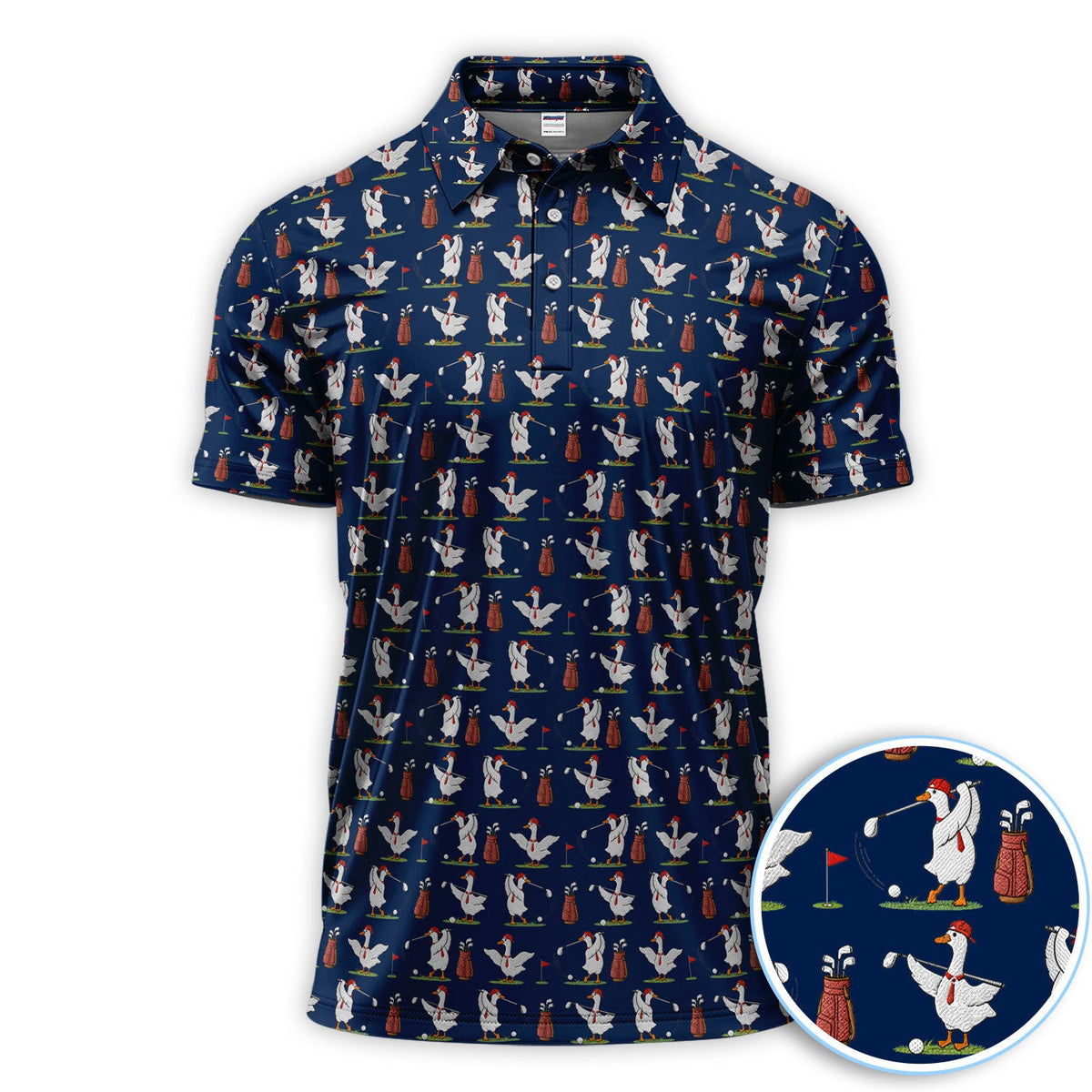 Goose Golf Polos For Golfer, Funny Pattern Golf Shirt, Golf Gift For Men