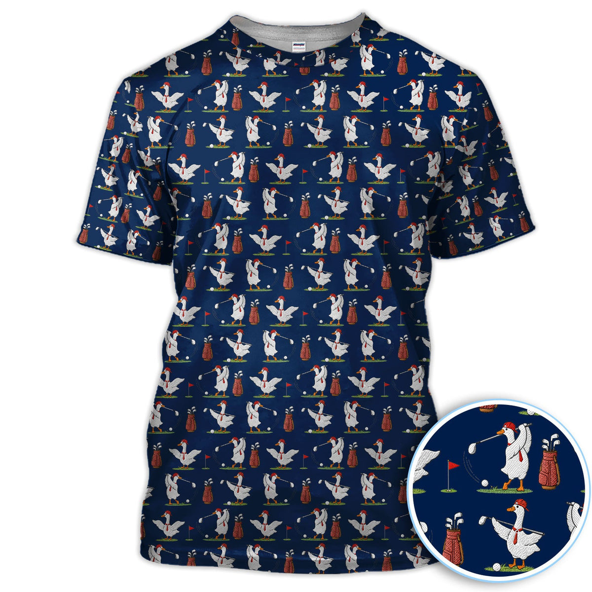 Goose Golf Polos For Golfer, Funny Pattern Golf Shirt, Golf Gift For Men