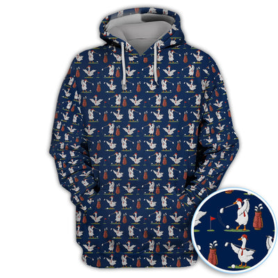 Goose Golf Polos For Golfer, Funny Pattern Golf Shirt, Golf Gift For Men