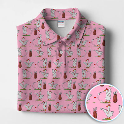 Goose Golf Polos For Golfer, Funny Pattern Golf Shirt, Golf Gift For Men