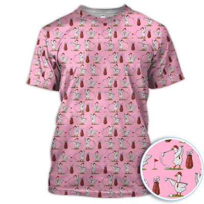 Goose Golf Polos For Golfer, Funny Pattern Golf Shirt, Golf Gift For Men