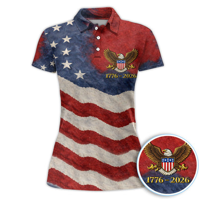 USA 250th Anniversary Golf Polos, Patriotic American Flag Pattern Golf Shirt, Golf Gift For Men