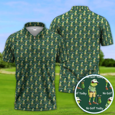 No Golf Today Pattern Golf Polos, Funny Golf Dad Shirt, Golf Gift For Golfer