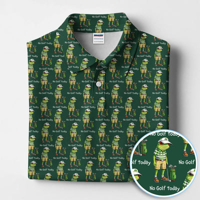 No Golf Today Pattern Golf Polos, Funny Golf Dad Shirt, Golf Gift For Golfer