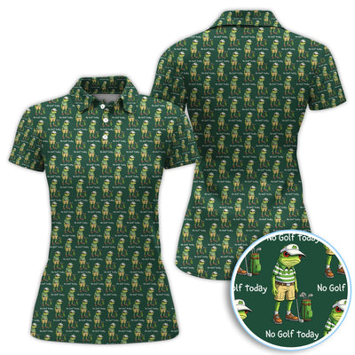 No Golf Today Pattern Golf Polos, Funny Golf Dad Shirt, Golf Gift For Golfer