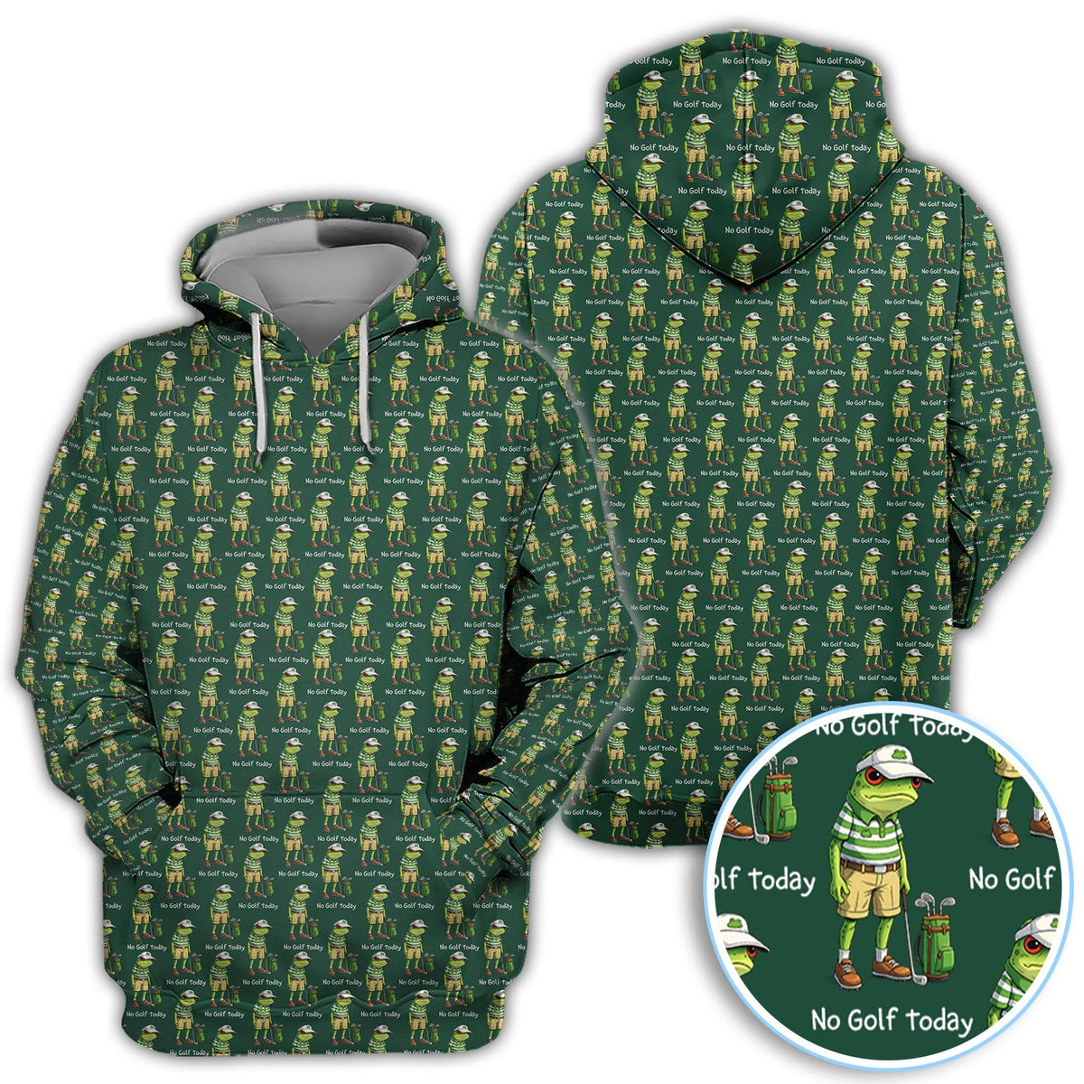 No Golf Today Pattern Golf Polos, Funny Golf Dad Shirt, Golf Gift For Golfer