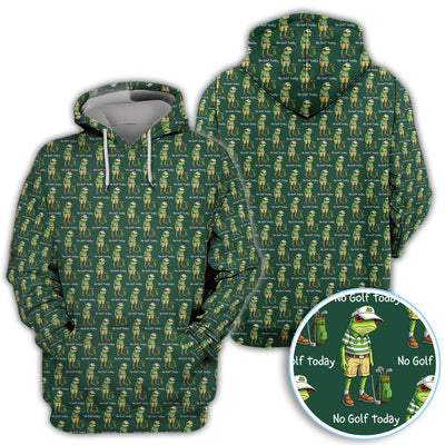 No Golf Today Pattern Golf Polos, Funny Golf Dad Shirt, Golf Gift For Golfer