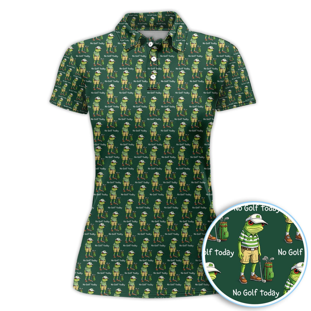No Golf Today Pattern Golf Polos, Funny Golf Dad Shirt, Golf Gift For Golfer
