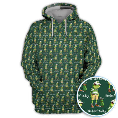 No Golf Today Pattern Golf Polos, Funny Golf Dad Shirt, Golf Gift For Golfer