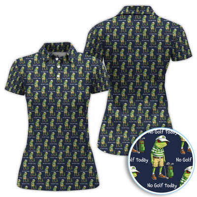 No Golf Today Pattern Golf Polos, Funny Golf Dad Shirt, Golf Gift For Golfer