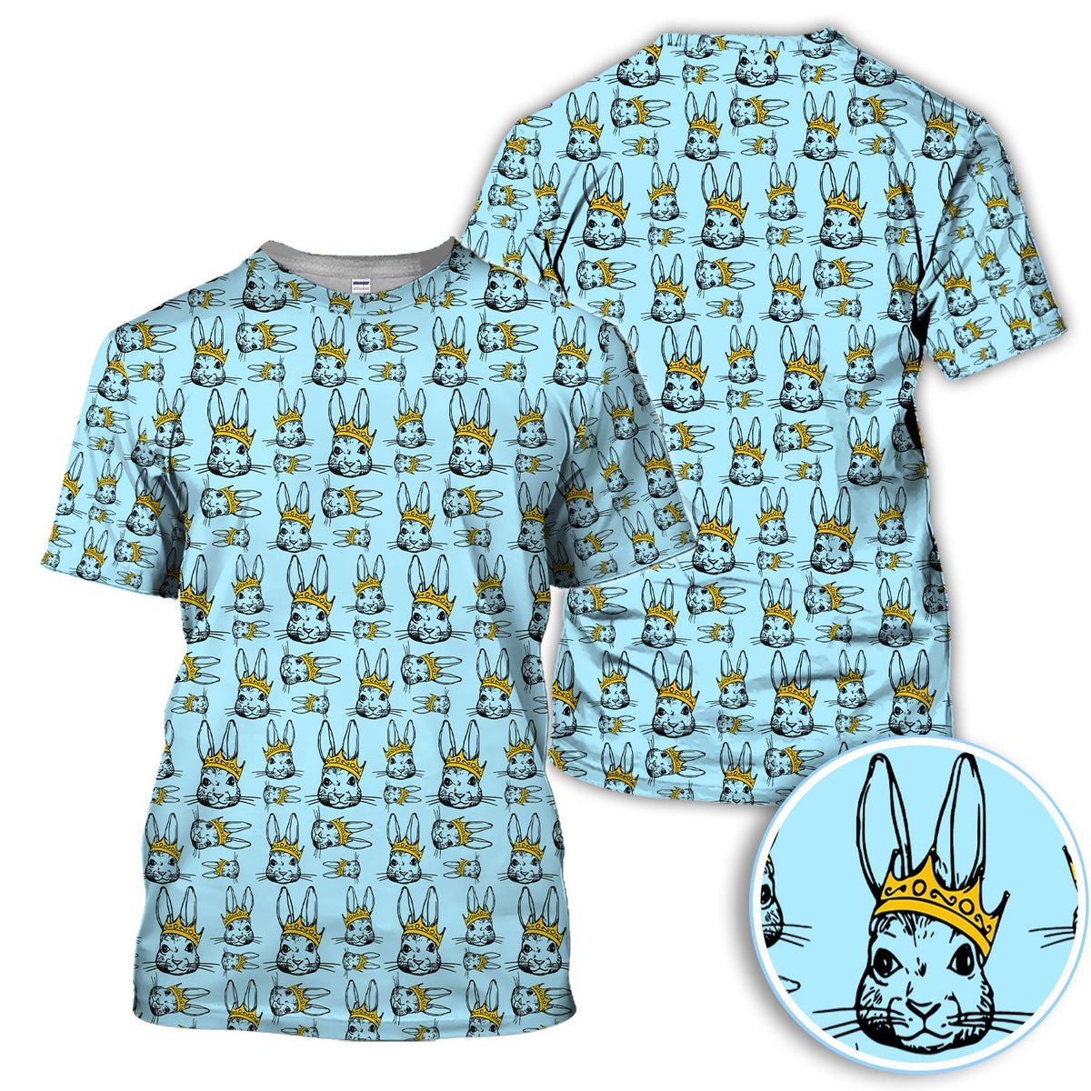 Easter Bunny Pattern Golf Polos, Easter Day Shirt For Golfer, Golf Gift For Men