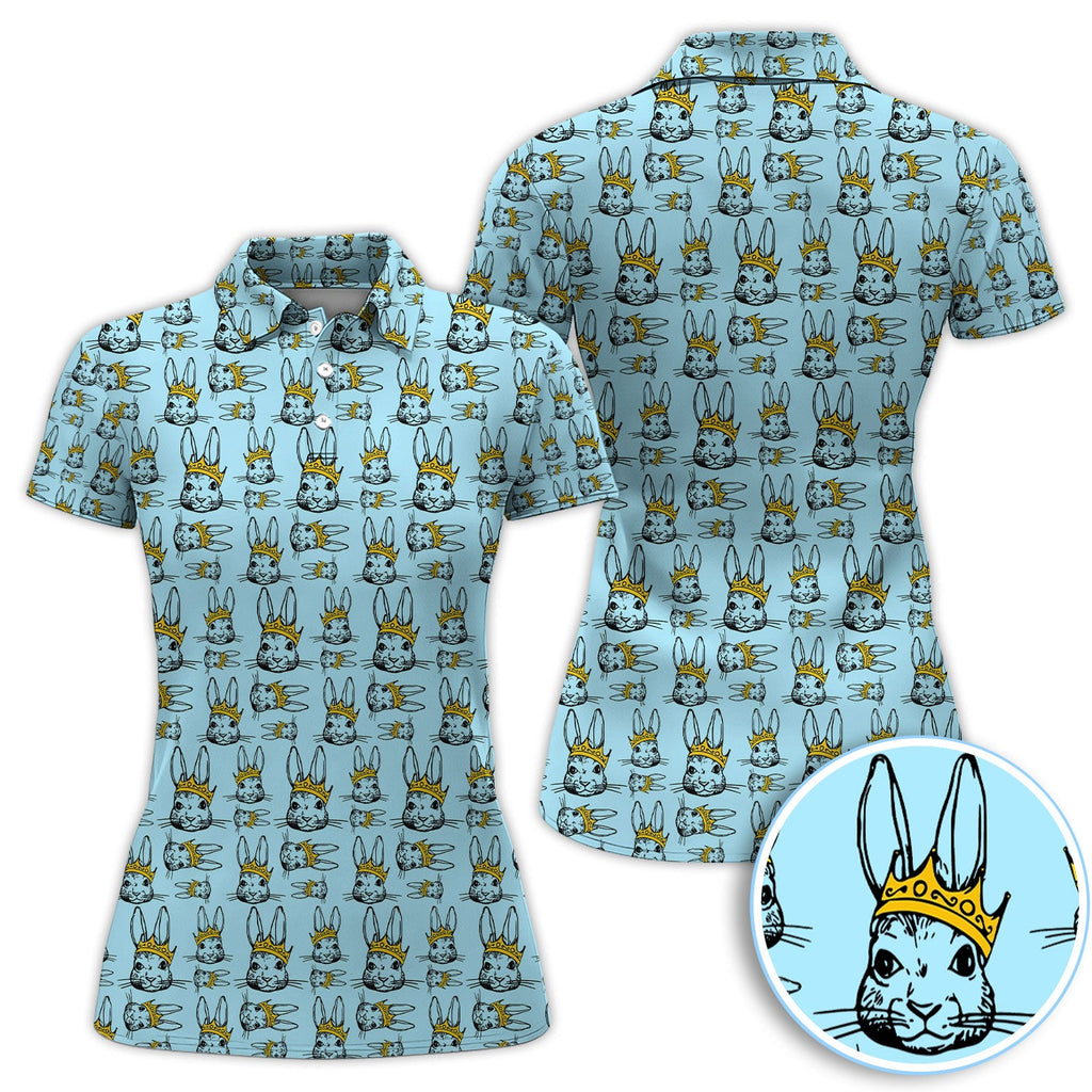 Easter Bunny Pattern Golf Polos, Easter Day Shirt For Golfer, Golf Gift For Men