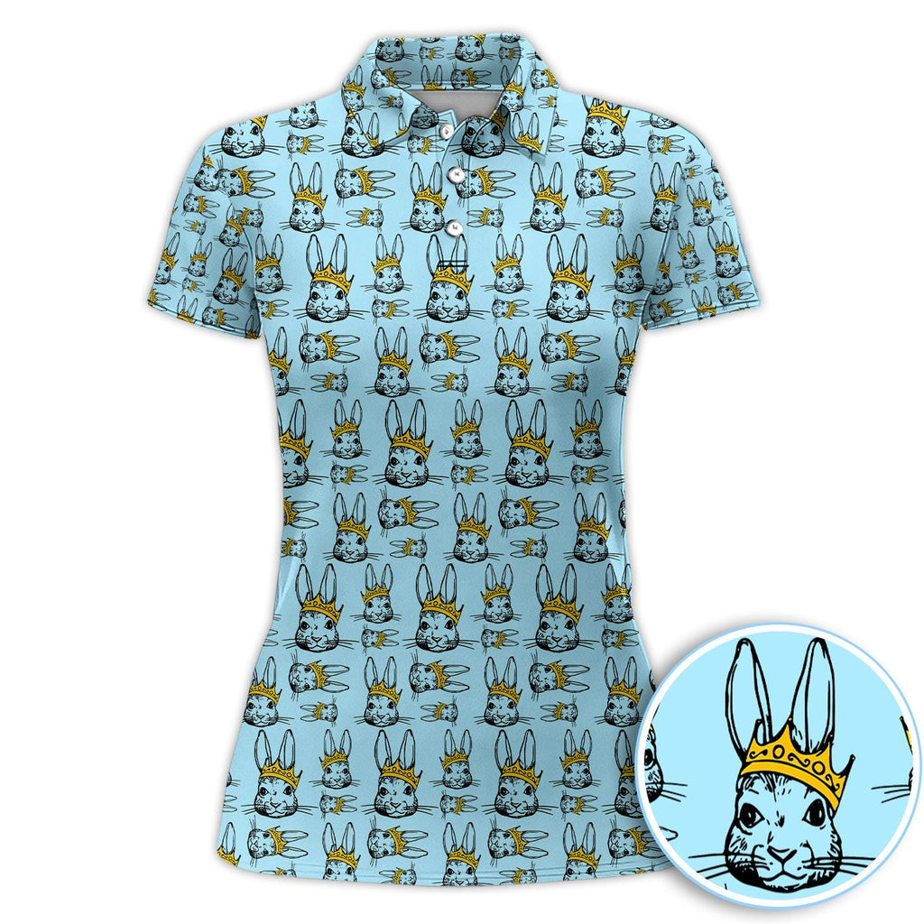 Easter Bunny Pattern Golf Polos, Easter Day Shirt For Golfer, Golf Gift For Men