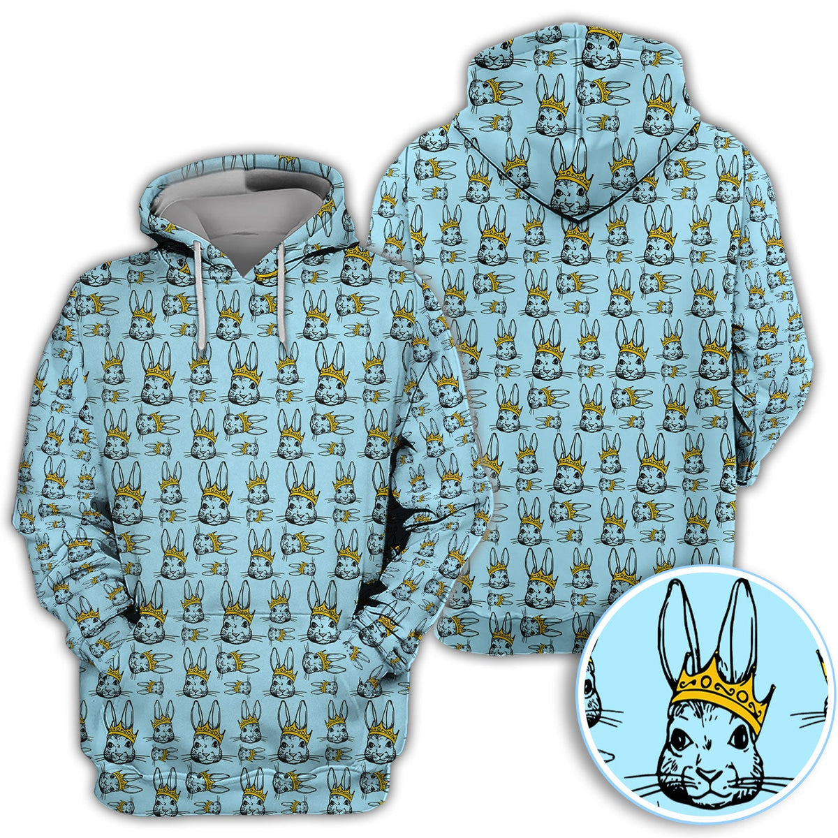 Easter Bunny Pattern Golf Polos, Easter Day Shirt For Golfer, Golf Gift For Men