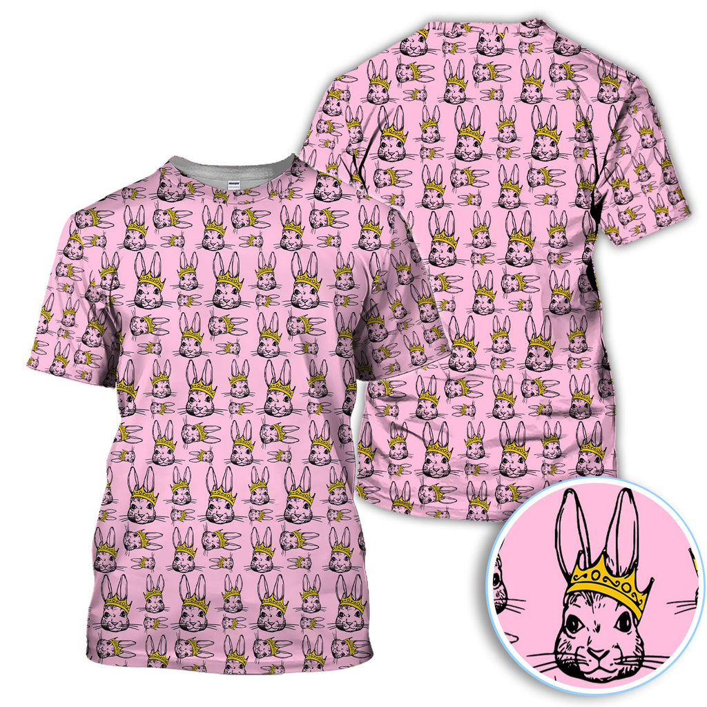 Easter Bunny Pattern Golf Polos, Easter Day Shirt For Golfer, Golf Gift For Men