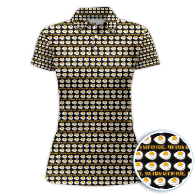 Funny Easter Egg Pattern Golf Shirt For Men, You Know Why I'm Here Golf Polos For Golfer, Easter Golf Gif