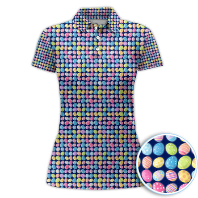 Easter Egg Golf Pattern Shirt For Men, Funny Easter Golf Polo Shirt, Golf Gift For Golfer