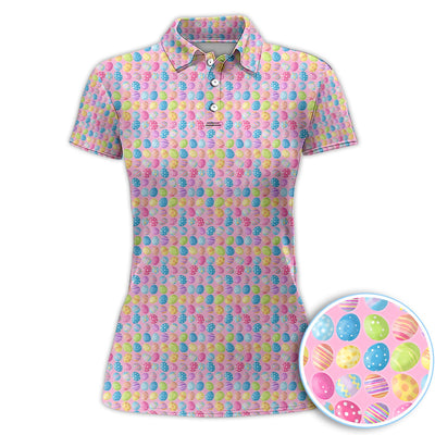 Easter Egg Golf Pattern Shirt For Men, Funny Easter Golf Polo Shirt, Golf Gift For Golfer