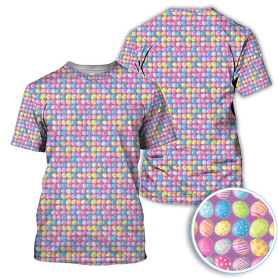 Easter Egg Golf Pattern Shirt For Men, Funny Easter Golf Polo Shirt, Golf Gift For Golfer