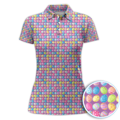 Easter Egg Golf Pattern Shirt For Men, Funny Easter Golf Polo Shirt, Golf Gift For Golfer